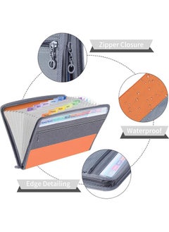 Royee Accordion Expanding File Folder Expandable Document Organizer Portable 13 Pocket and Tab File Box for Paper Bill Receipt Storage  - Image 2