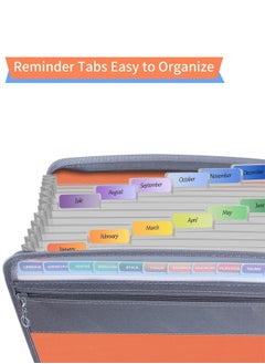 Royee Accordion Expanding File Folder Expandable Document Organizer Portable 13 Pocket and Tab File Box for Paper Bill Receipt Storage  - Image 3