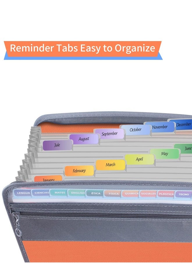 Royee - Accordion Expanding File Folder Expandable Document Organizer Portable 13 Pocket and Tab File Box for Paper Bill Receipt Storage - Image 1