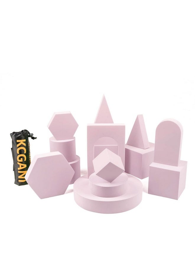 KCGANI - 14Pcs Photography Background Props, Geometric Cube Photo Props Set, Stereo Hard Foam Photo Decorative Backdrop, Posing Ornaments For Lipstick, Jewelry, Perfume, Makeup Tools - Image 1