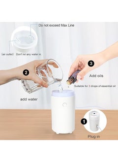 Generic Car Diffuser, Aromatherapy Diffusers for Essential Oils, Two Modes Mini Cool Mist Aroma Air Humidifier with 7 Color Changing LED Lights for Car, Home, Bedroom(White)  - Image 5