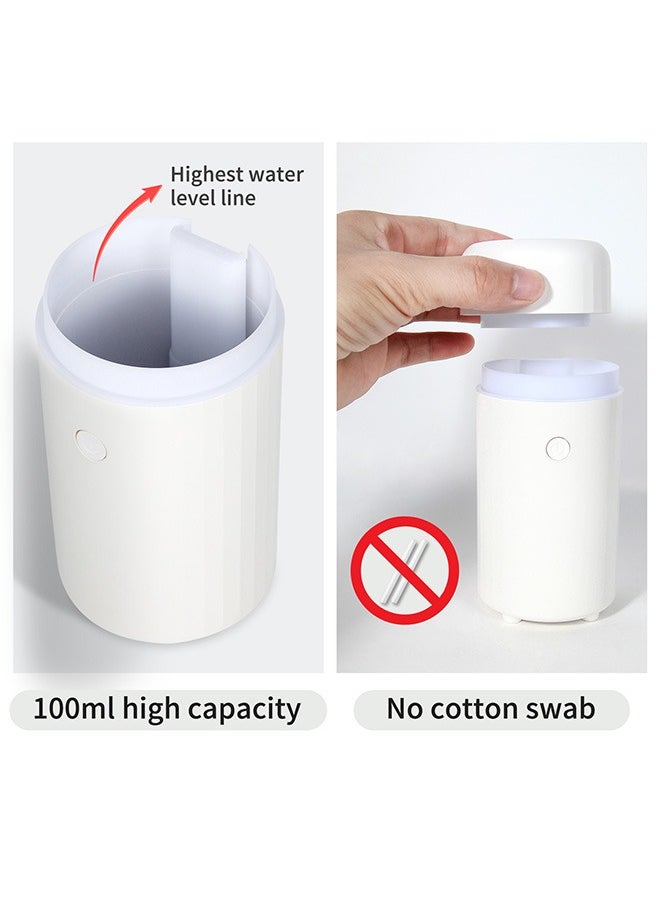Generic - Car Diffuser, Aromatherapy Diffusers for Essential Oils, Two Modes Mini Cool Mist Aroma Air Humidifier with 7 Color Changing LED Lights for Car, Home, Bedroom(White) - Image 1