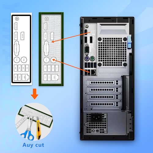 YIMATEECO I/O Shield Plate Blank Backplate PVC with Adhesive, IO Shield Plate Blank Universal DIY for All PC Motherboards Desktop Computer Case, Cutting Any (172 * 58mm, 2Pcs, White) - Image 2