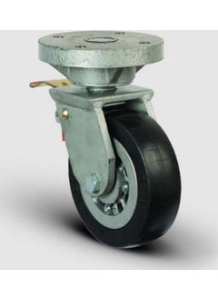 Emes Rubber, Heavy Industry Wheel with Spherical Brake, Table Mounted, Ball Bearing, Diameter: 200 - Eh01 Vbr 200F 