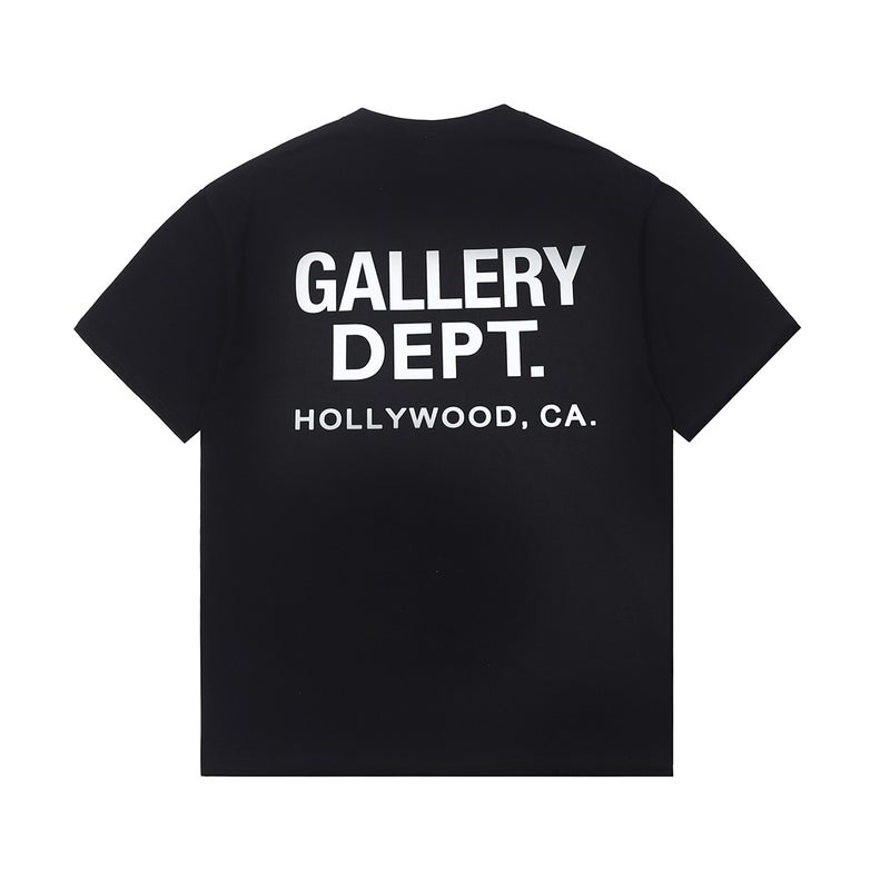 Amiri Trendy Brand Gallery Basic Style Letter Logo Print Casual Loose Short-Sleeved T-Shirt For Men And Women, Couple Wear - Image 5