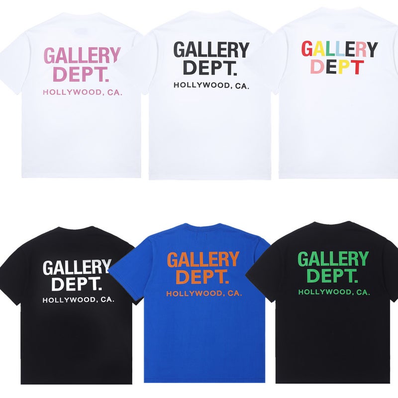 Amiri Trendy Brand Gallery Basic Style Letter Logo Print Casual Loose Short-Sleeved T-Shirt For Men And Women, Couple Wear - Image 2