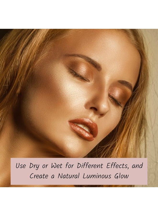 Mynena Yellow Gold Highlighter Makeup Loose Powder Shimmer Pigment for Face and Body | Vegan Paraben-Free Cruelty-Free - Image 1