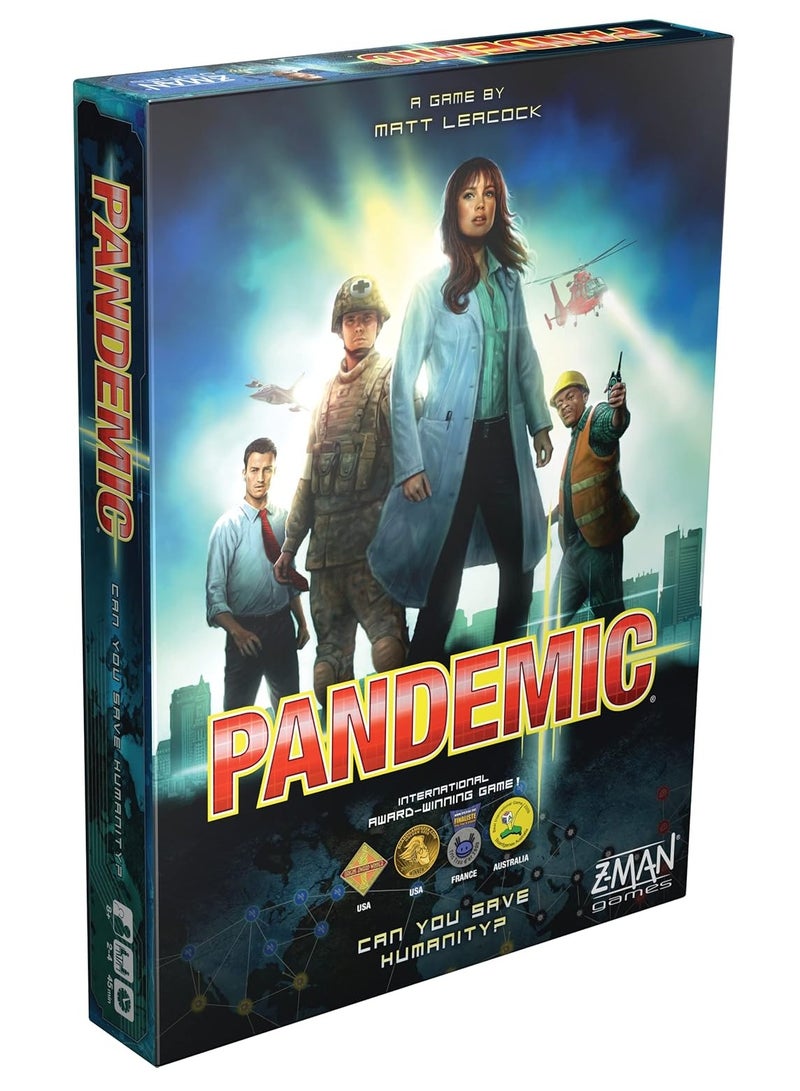 بورد جيمز لعبة Asmodee Pandemic اللوحية (اللعبة الأساسية) - معركة تعاونية لإنقاذ البشرية، لعبة استراتيجية للأطفال والكبار، من 8 سنوات فما فوق، من 2 إلى 4 لاعبين، مدة اللعب 45 دقيقة - Image 1