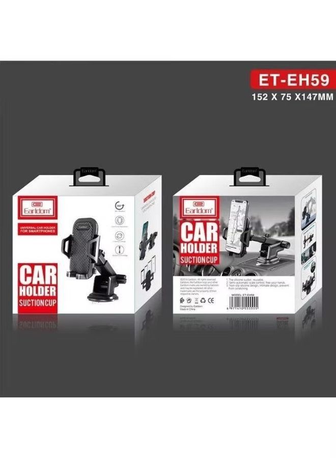 Earldom Suction Cup 360 Degree Rotating Universal Car Holder Adjustable windshield and Dashboard Mount For Smartphone ET-EH59 - Image 3