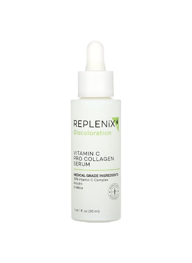 Replenix Replenix, Discoloration, Vitamin C Pro Collagen Serum, Fragrance Free, 1 fl oz (30 ml) - Image 1