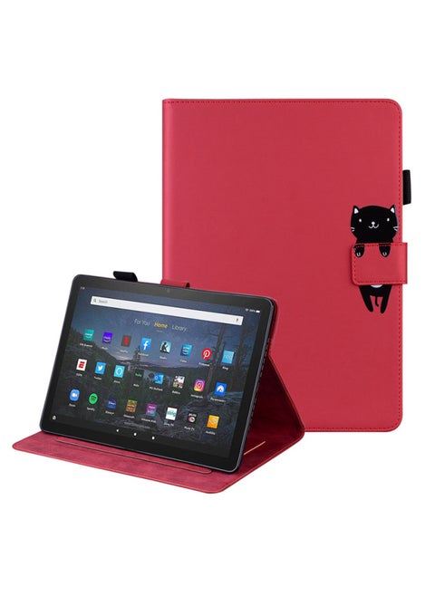 For Samsung A9 Flat Panel Protective Case A9plus Protective Case X210 Anti-drop Cartoon Galaxy11 Inch Leather Case-Color:Red-Applicable Models:Samsung T510/515