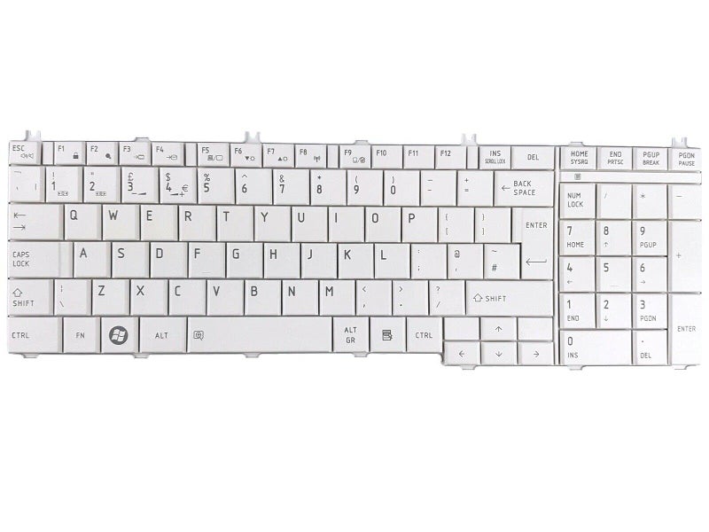WISTAR Laptop Keyboard Compatible for Toshiba Satellite C650 C650D C655 C655D C660 C660D C665 C665D L550 L550D L650 L650D L655 L655D L670 L670D L675 (White) - Image 2