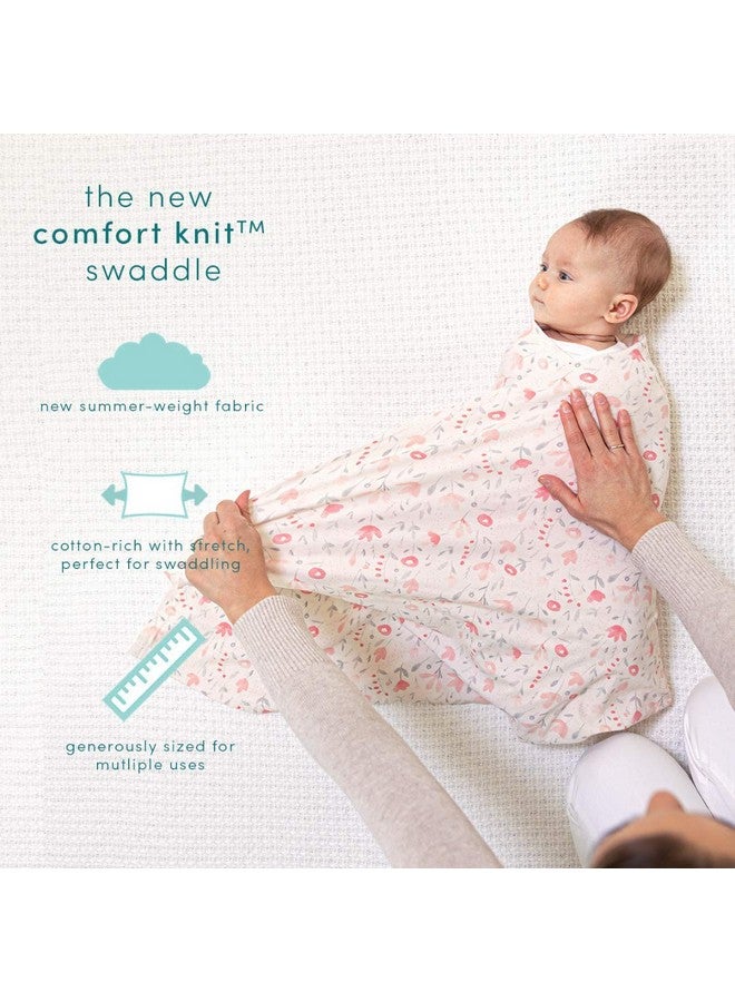aden + anais Comfort Knit Baby Swaddle Blanket for Newborn Girl and Boy, Super Soft Cotton with Spandex, Versatile Stroller Cover, Burp Cloth, Nursing Shield, 47 x 47 Inch, Perennial - Image 4