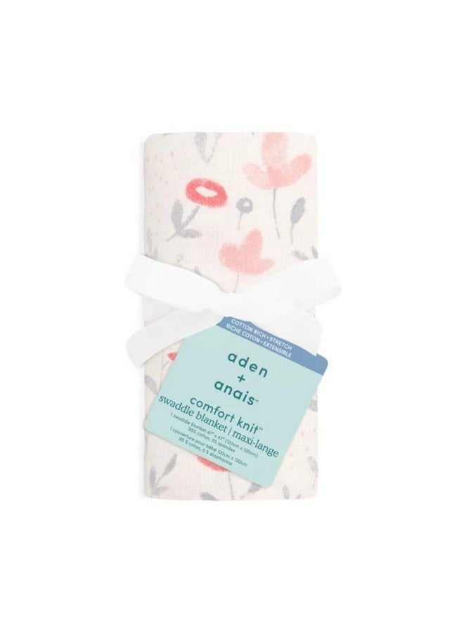 aden + anais Comfort Knit Baby Swaddle Blanket for Newborn Girl and Boy, Super Soft Cotton with Spandex, Versatile Stroller Cover, Burp Cloth, Nursing Shield, 47 x 47 Inch, Perennial - Image 2