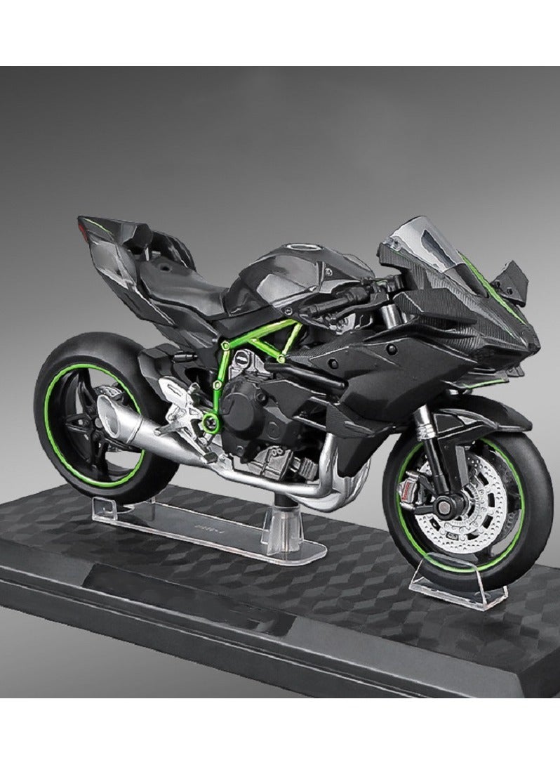 1:12 Alloy Motorcycle Model , Pull-Back Toy Car , Motorcycle Model for Kids Boy Girl Gift , Collectible Display , Black ,17 cm*6.5 cm*10 cm - Image 5