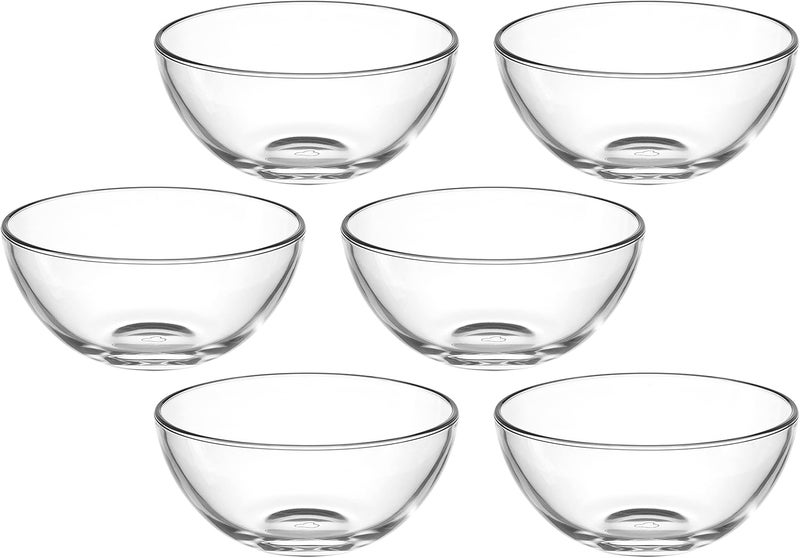 Leonardo HOME Cucina 066326 Set of 6 Bowls 540 ml Diameter 14 cm Microwave Safe Clear Glass - Image 1