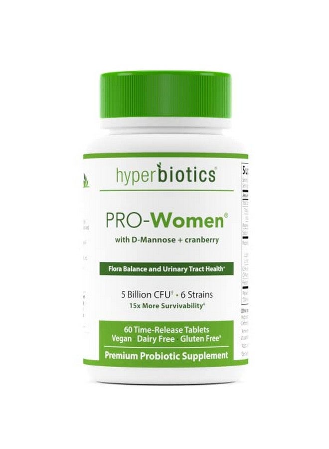Hyperbiotics Pro Probiotics For Women  Time Release Tablets  Premium Nutritional Supplement  Vegan Dairy  Gluten Free  Healthy Digestion  Immune System Support  60 Count - Image 1