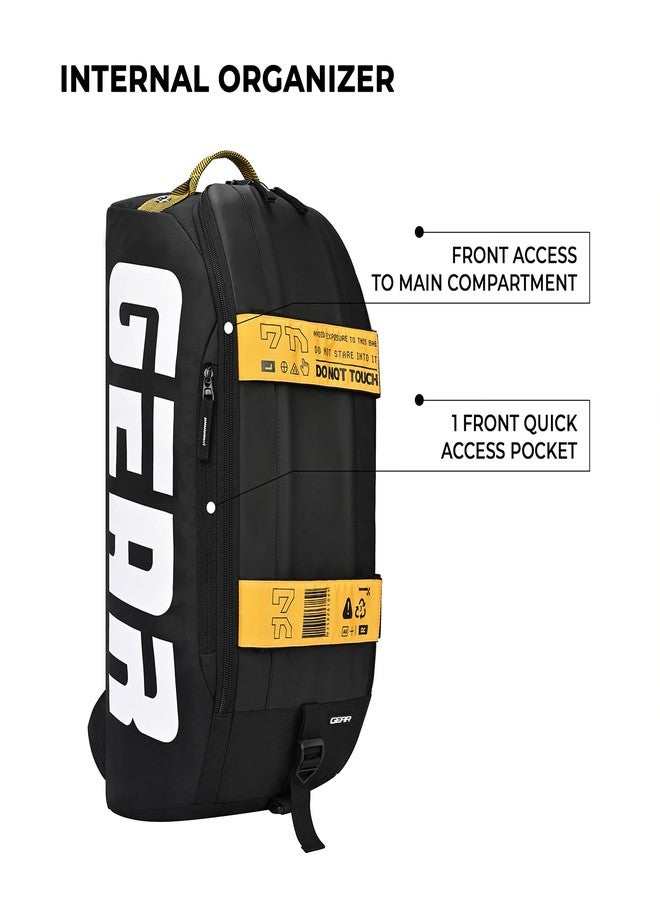 Gear Polyester Statement Maxis 3.0 10"/29L Medium Water Resistant Duffle Bag/Travel Bag/Gym Bag for Men & Women(Black-Yellow), 20 cm - Image 4