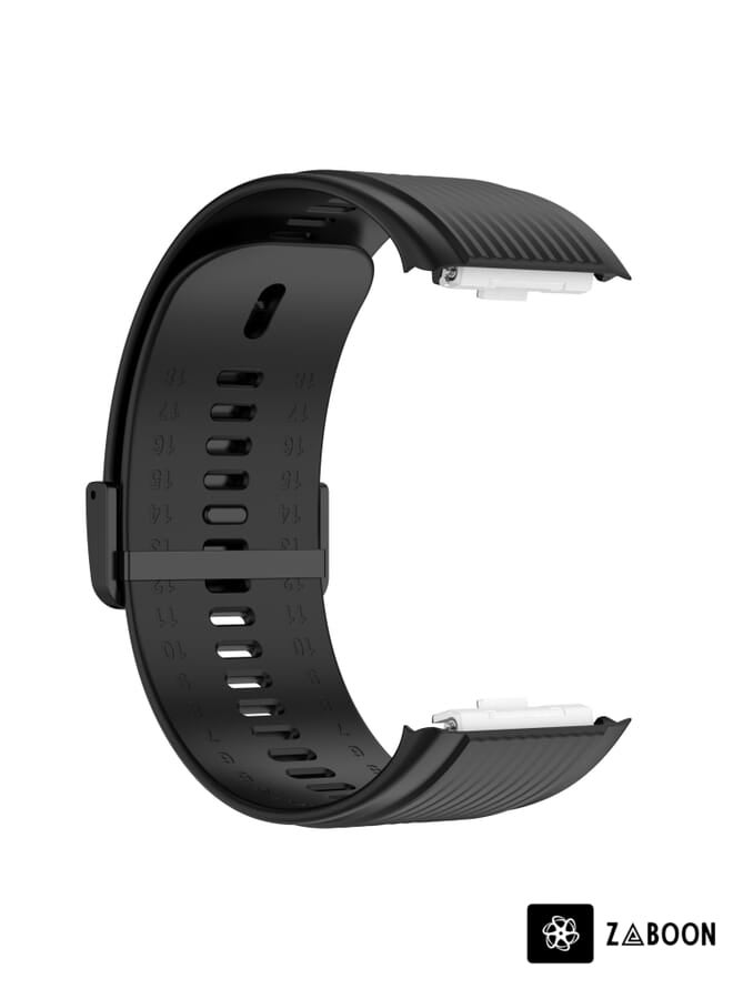 Zaboon سوار ساعة هواوي D بلون صلب من السيليكون مع مشبك - Image 3