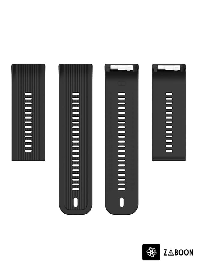 Zaboon سوار ساعة هواوي D بلون صلب من السيليكون مع مشبك - Image 4