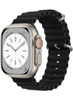 Corrugated Ocean Silicone Band Strap for Apple Watch 8 45MM - FC007