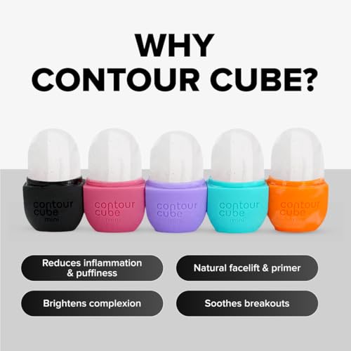 Contour Cube Mini Revolutionary Ice Roller for Sculpting DePuffing Face Ice Roller Massager Ice Mold for Face Compact Skin Care Tools for Daily Skincare Travel Marble - Image 3