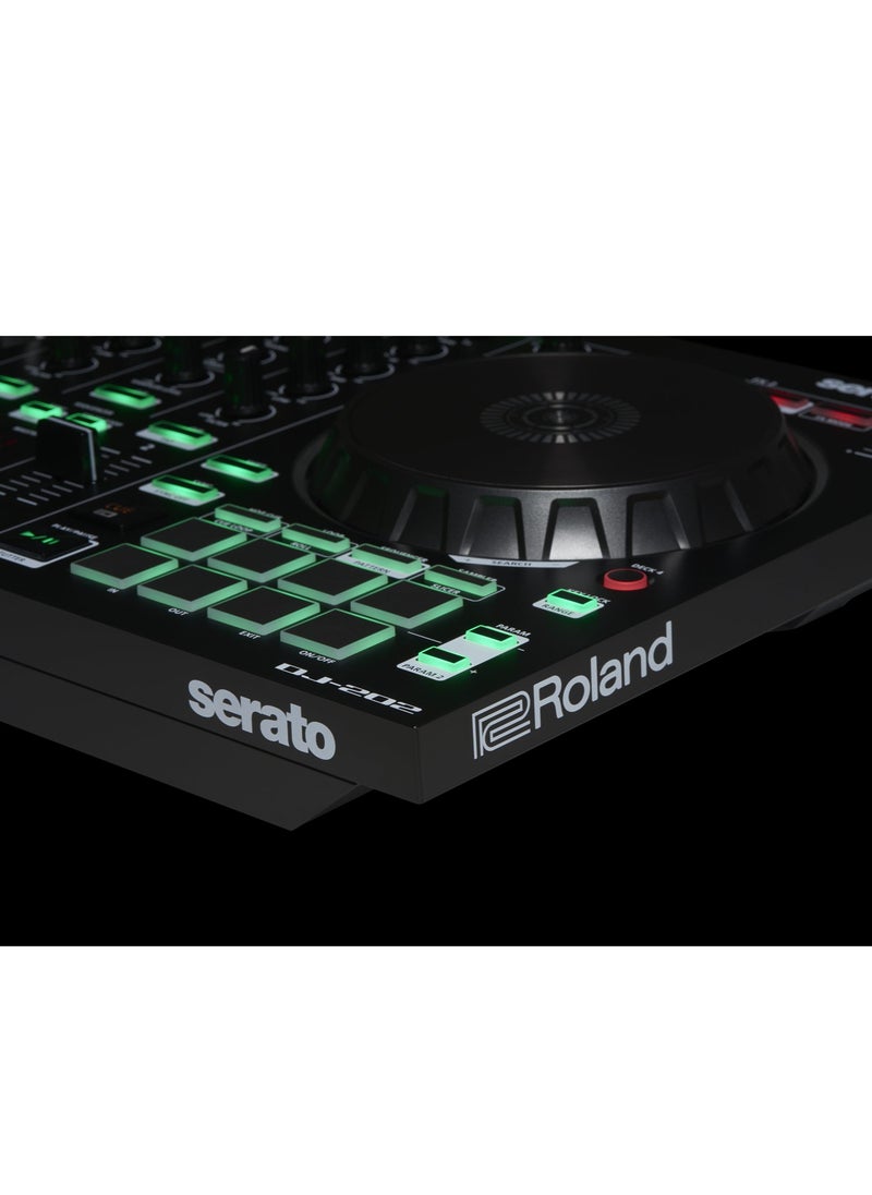 Roland Roland DJ-202 2-Channel, 4-Deck DJ Controller for Serato DJ Lite  - Image 5