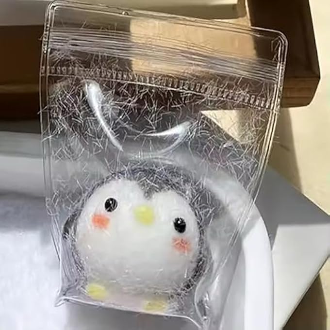 T Trove 4pcs Mini Taba Squishies Chick Party Favors for Kids, Fufu Squishy Fidget Toys, Birthday,gift Small Chick White/Yellow 2 penguins Squeeze Toy for Stress Relief Suitable for Adults Kids - Image 5