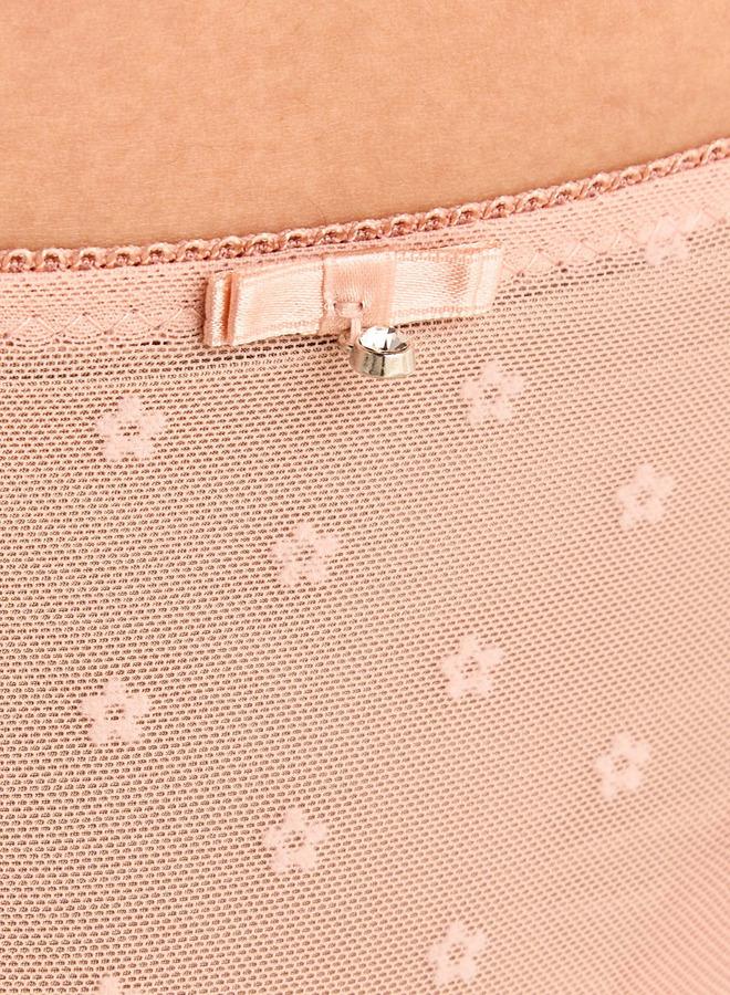 Splash FAV Floral Textured Brief with Lace and Bow Detail - Image 3