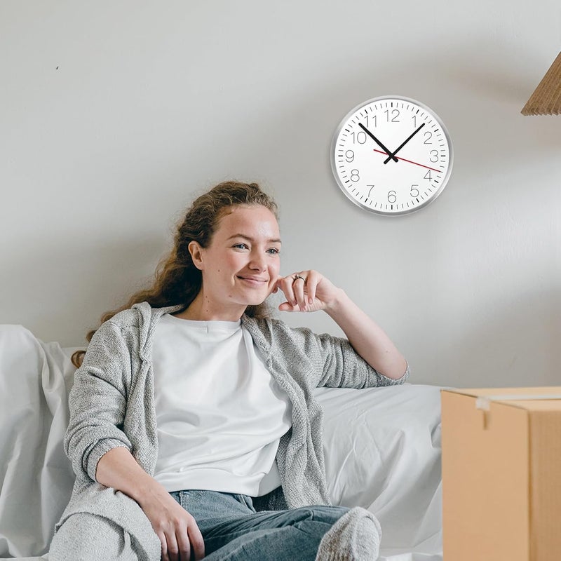 قطع إطار ساعة KICHOUSE المعدنية إطار بوصة 12 حافة معدنية فضية علبة ساعة كوارتز إكسسوارات استبدال ديكور المنزل - Image 5