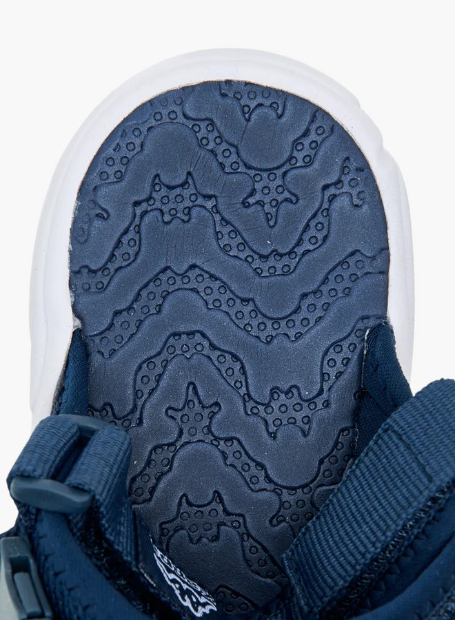 Kappa Boys' Logo Print Floaters with Hook and Loop Closure