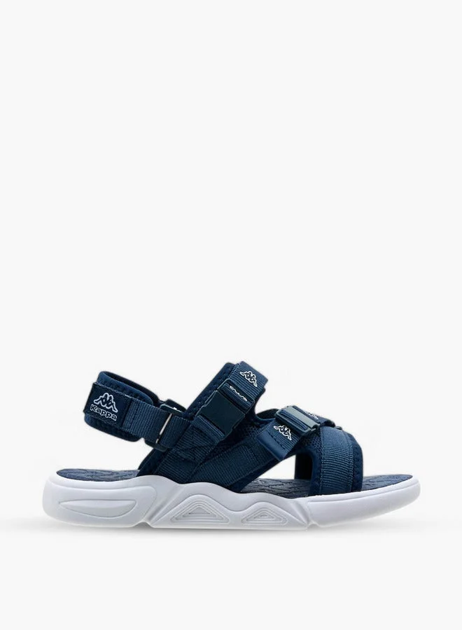 Kappa Boys' Logo Print Floaters with Hook and Loop Closure