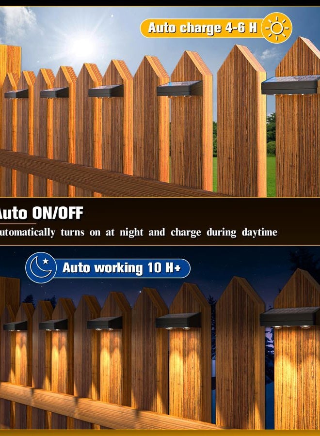 JOFIOS Solar Fence Lights 12 Pack, 50 Lumens Outdoor Fence Solar Lights with 12 Modes RGB Color Glow LED Solar Lights Outdoor Waterproof, Solar Lights for Patio, Backyard, Deck, Fence, Railing. - Image 5