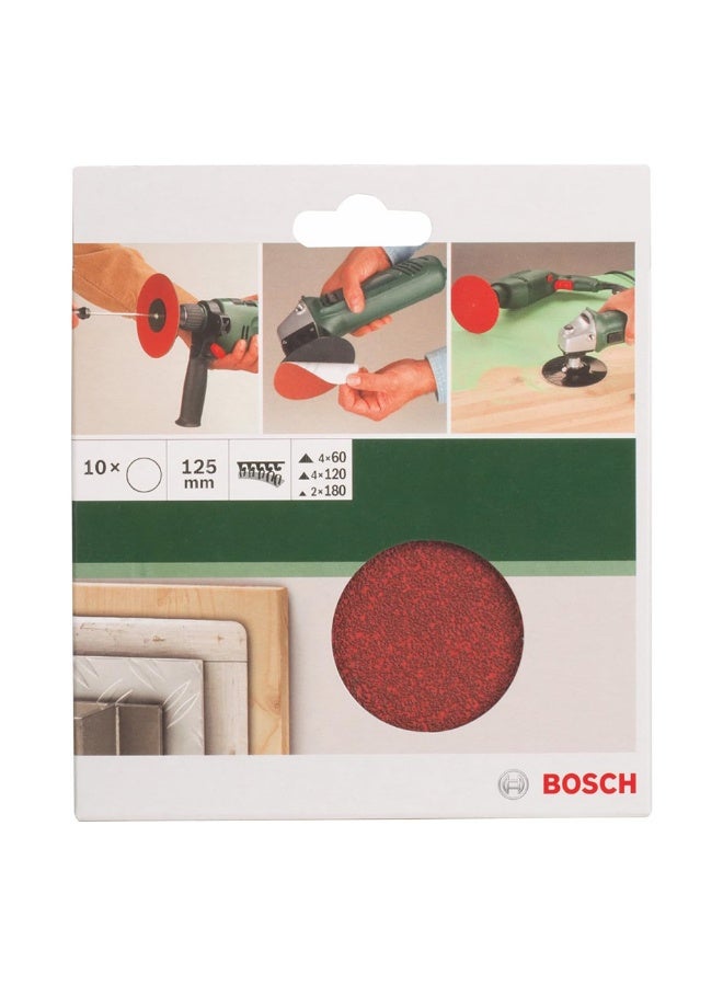 BOSCH 2609256B47 Home and Garden Sanding Sheet Set for Angle Grinder and Drill - 10 Pcs/Set - Image 2
