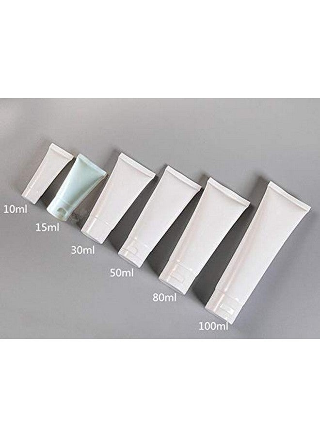 Quupy 20Pcs 100ml/3.4oz Empty Refillable Plastic Squeeze Cosmetic Soft Tube Bottles with Flip Cap Makeup Travel Sample Packing Storage Toiletries Container Vial for Facial Cleaner Body Lotion - Image 5