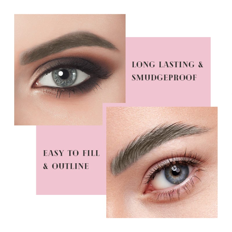 Music Flower Double Ended Eyebrow Pencil, Waterproof Natural Brow Enhancing Pen, Long lasting Eye Makeup, Pack of 1, Khaki Brown - Image 5