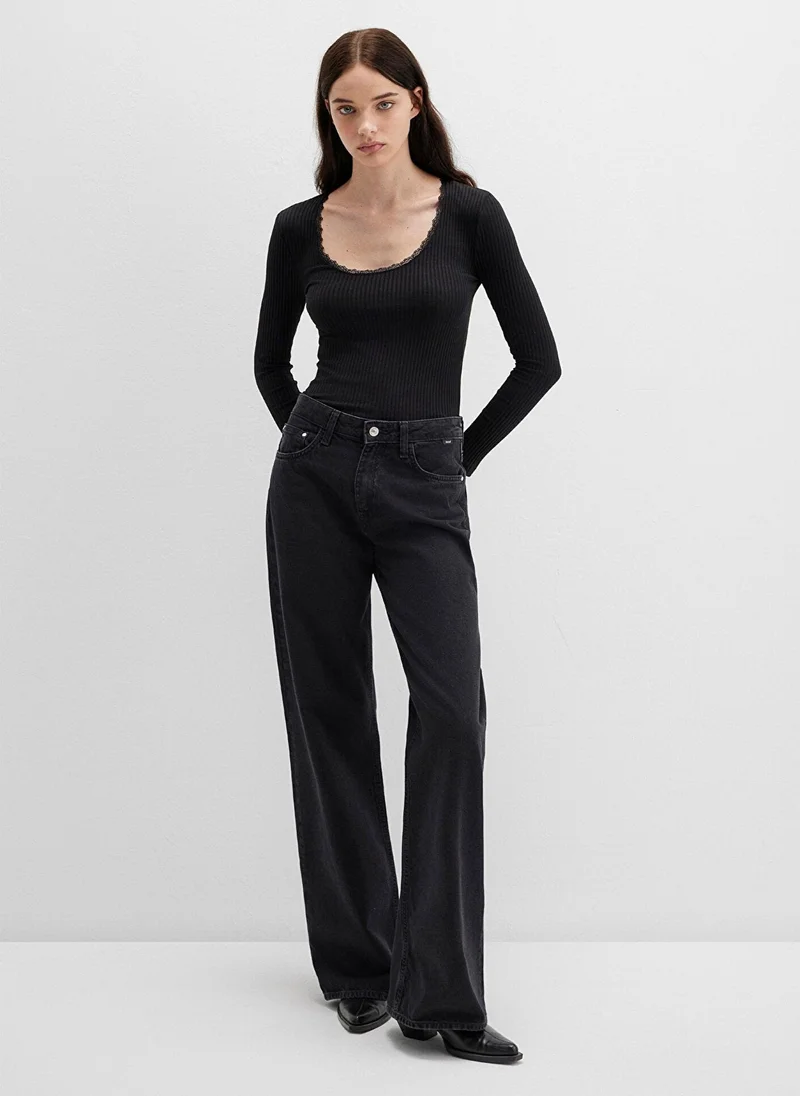 MAVI Black Long Sleeve T-Shirt
