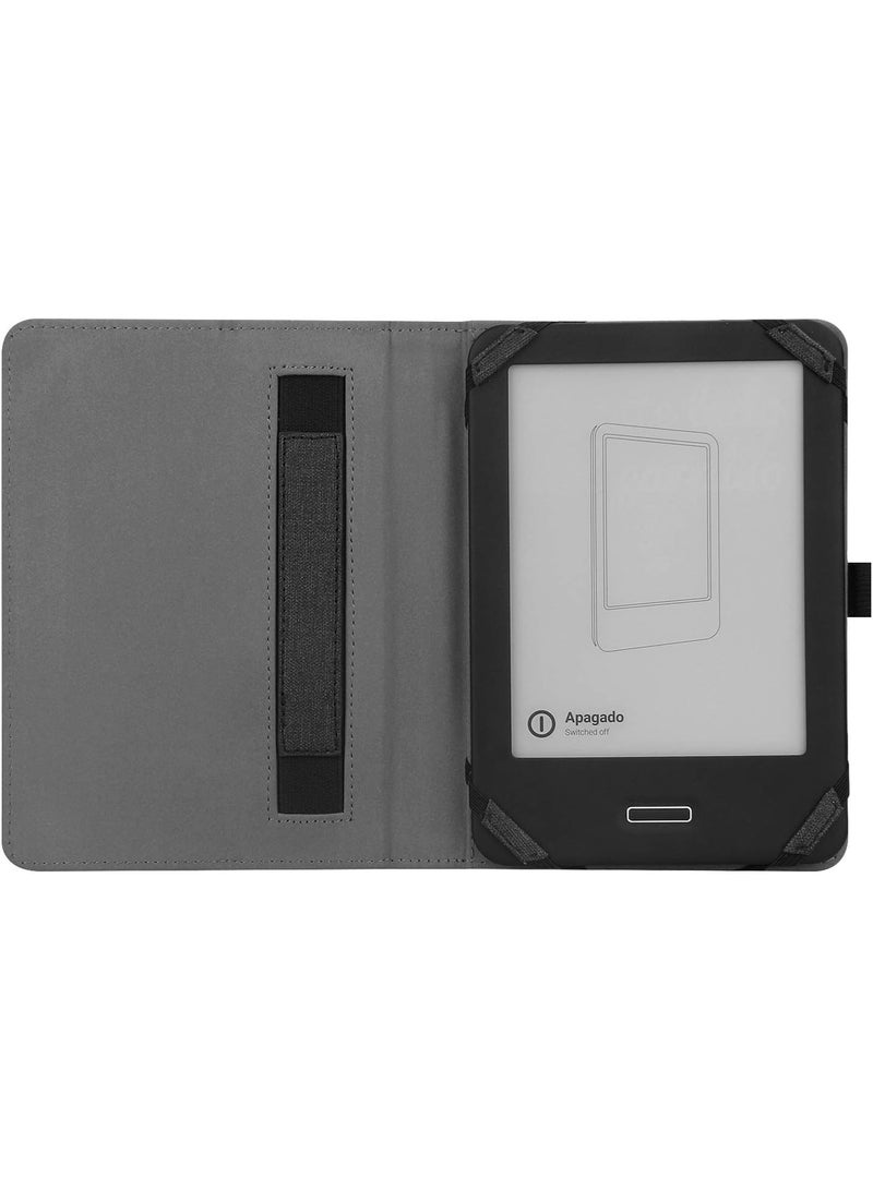 حافظة قارئ الكتب الإلكترونية Kindle Paperwhite Kobo مقاس 6 بوصات، غطاء حامل قابل للطي متوافق مع قارئ الكتب الإلكترونية BQ Kobo Kindle Sony Pocketook Tolino مقاس 6 بوصات - Image 2