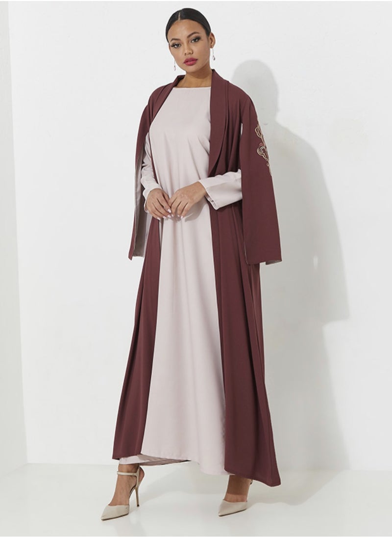 Rosette Abaya Maroon Royal  - Image 4