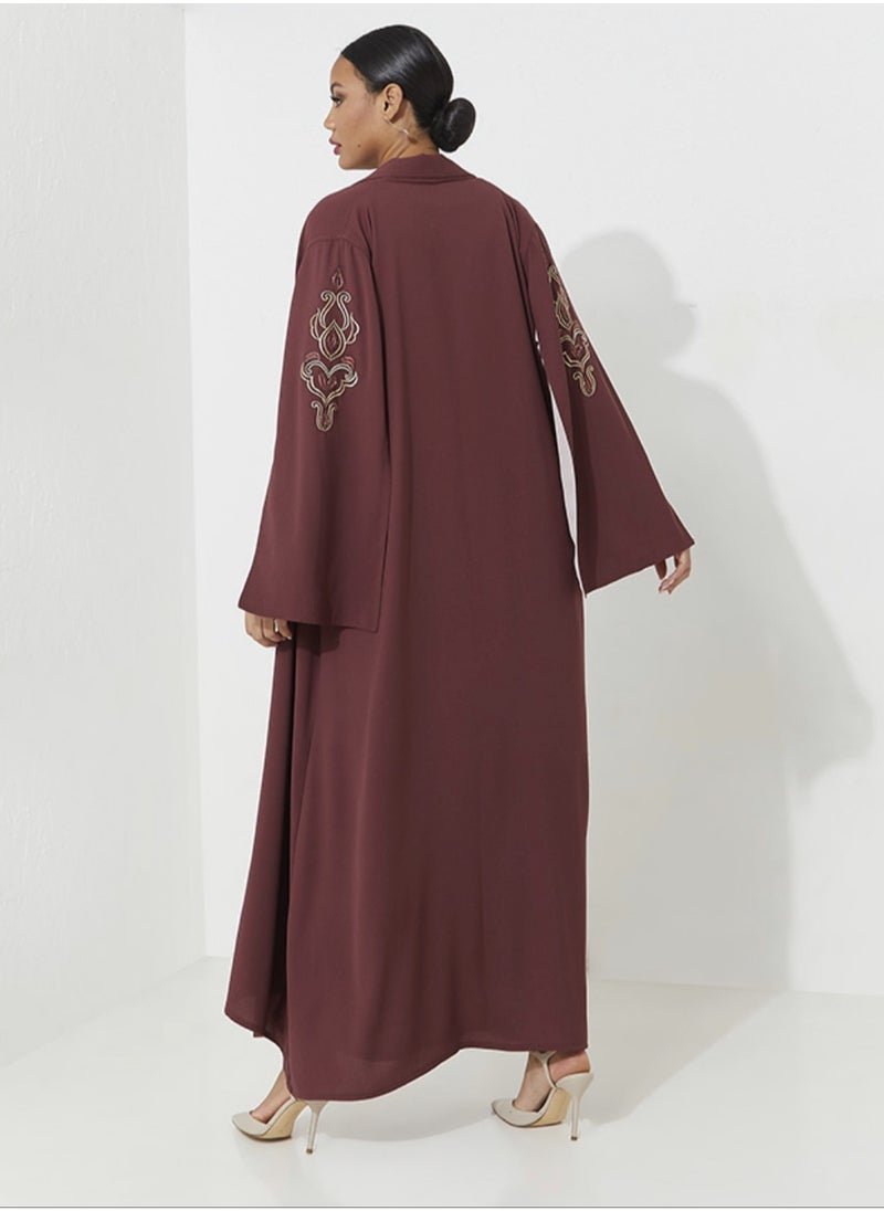 Rosette Abaya Maroon Royal  - Image 3