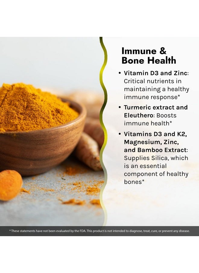 Irwin Naturals High Potency Mega D3 & K2 + Turmeric Extract For Healthy Bones Immune Function & Positive Mood Advanced Absorption With Magnesium Turmeric Bamboo & Omega Oil 60 Liquid Softgels  - Image 5