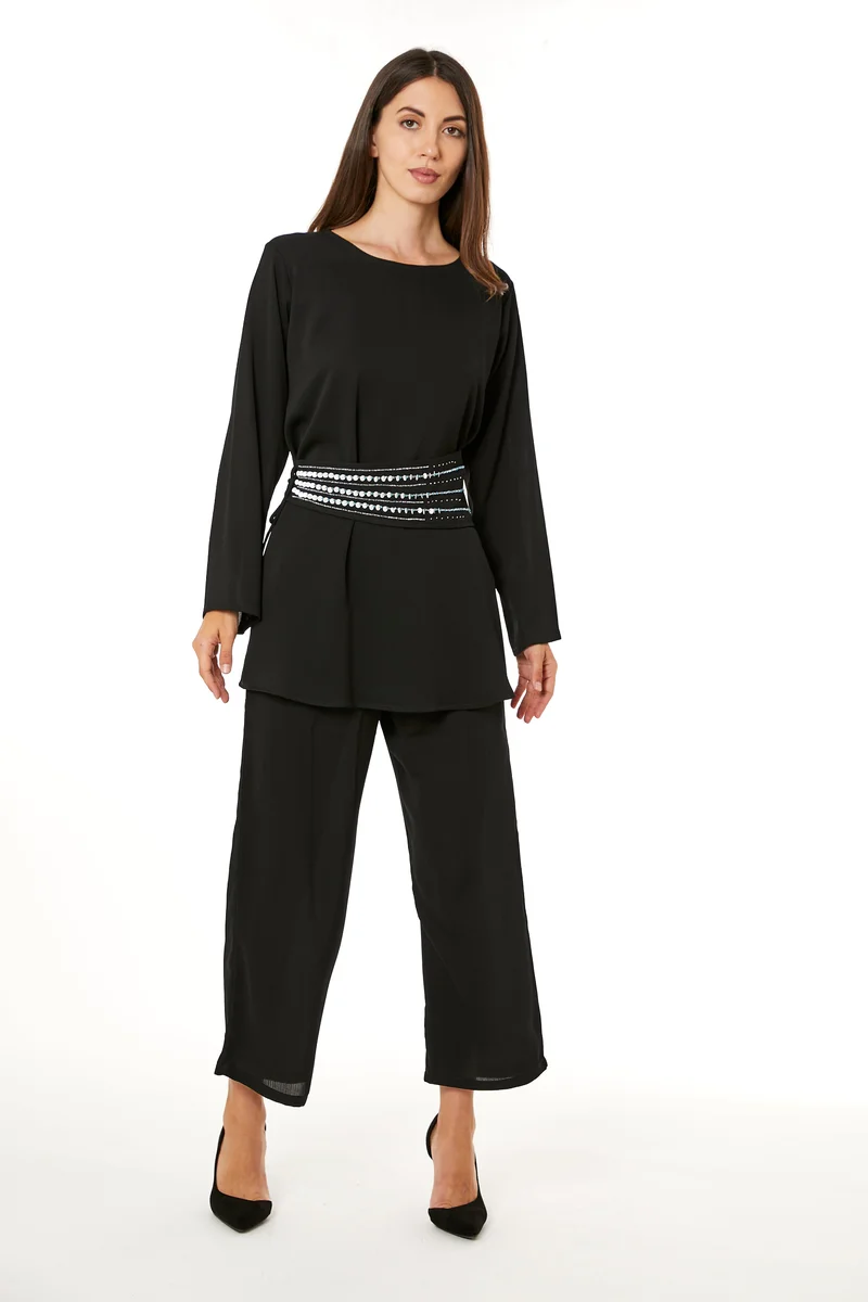 Moistreet Flared Sleeve Top & Pant Set