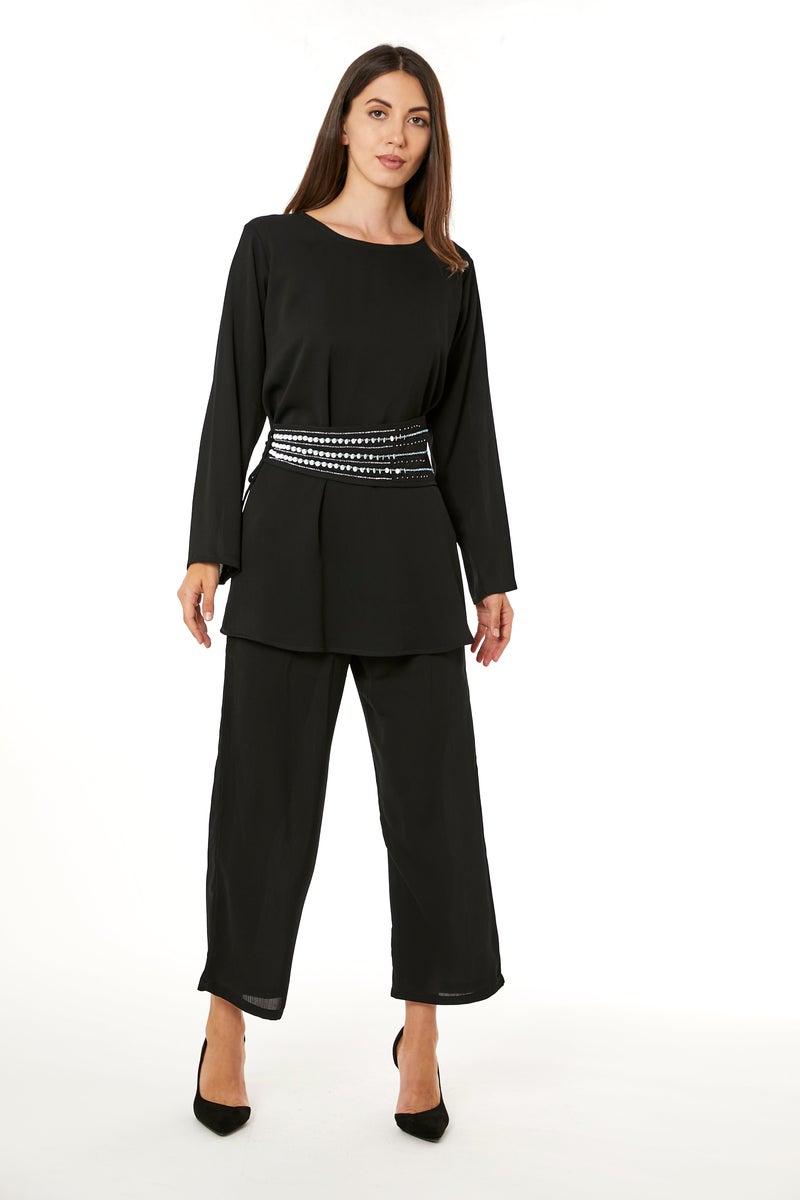 Moistreet Flared Sleeve Top & Pant Set - Image 2
