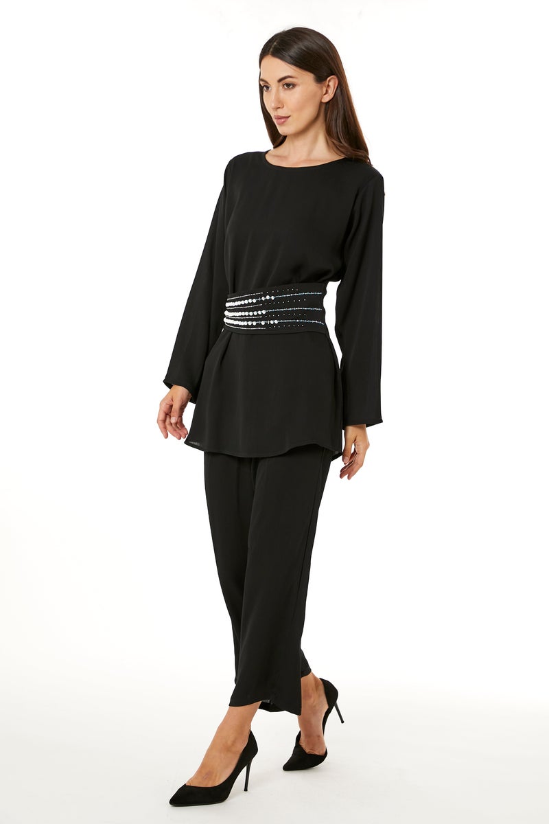 Moistreet Flared Sleeve Top & Pant Set - Image 5