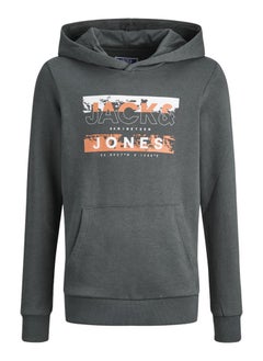 Jack & Jones Junior Kids Logo Print Pull Over Hoodies  - Image 5