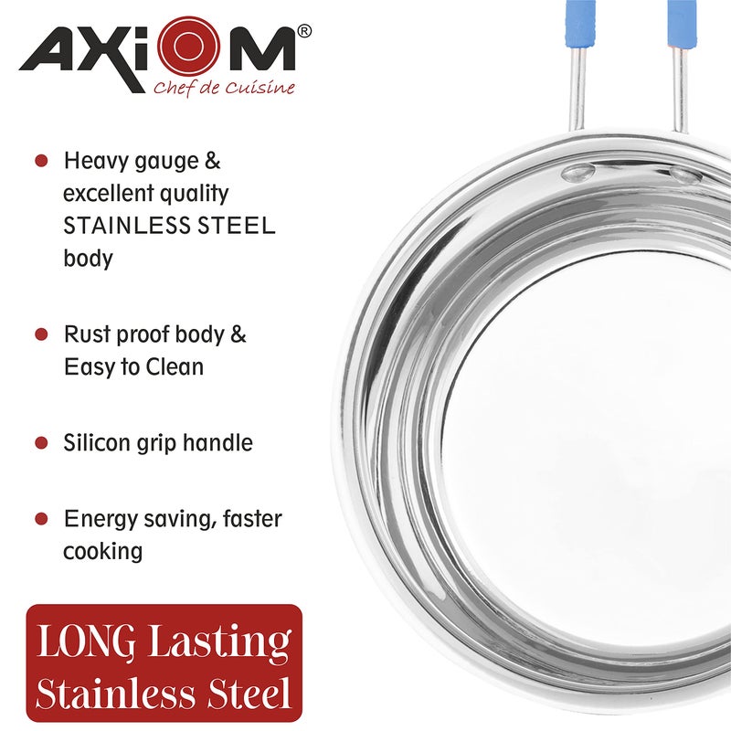 AXIOM Saucepan Stainless Steel with Soft Handle. Induction & Gas Compatible Milk Pan| Tea pan 2 liters - Image 3