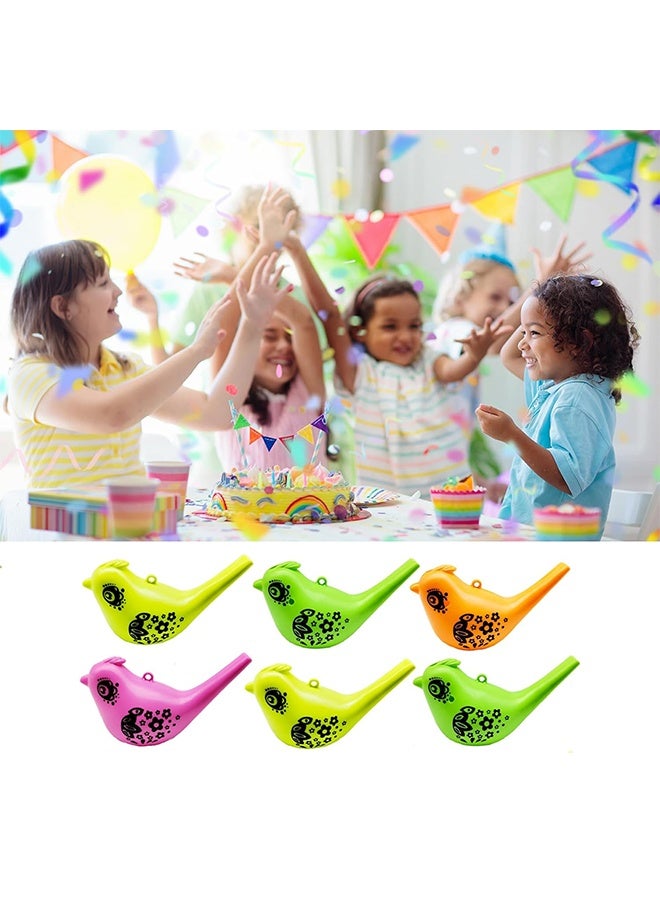 6PCS Kids Bird Water Whistles, Novelty Water Warbler Musical Toy for Birthday Party Goodie Bag Fillers Random Color - Image 5