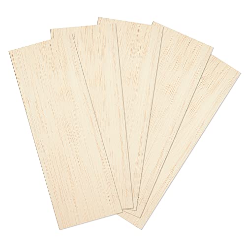 Craftiff Balsa Wood Sheets 1/8" Inch Thick 12" x 4" Unfinished Wooden Board by Craftiff (5 Pack) - Image 1