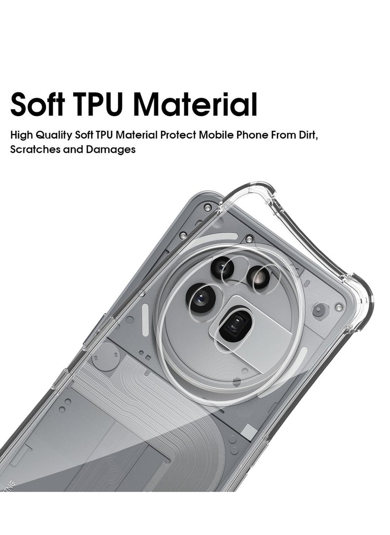 BORTONY Nothing Phone 3A Pro 5G Case Cover Anti-Scratch Shockproof Case with Reinforced Corners Soft Silicone Protective Cover for Nothing Phone 3A Pro 5G 6.7-inch  - Image 4