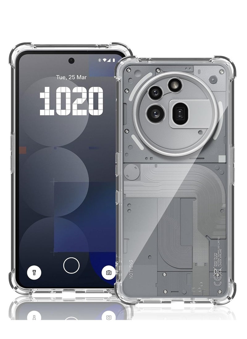 BORTONY Nothing Phone 3A Pro 5G Case Cover Anti-Scratch Shockproof Case with Reinforced Corners Soft Silicone Protective Cover for Nothing Phone 3A Pro 5G 6.7-inch  - Image 1